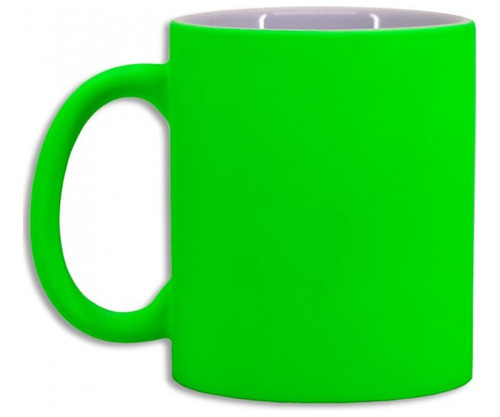 Taza Ceramica Fluo Verde Sublimable Sublimar 