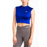 Ombliguera Top Licra Mujer Cuello Ruso Sin Mangas Tank Top