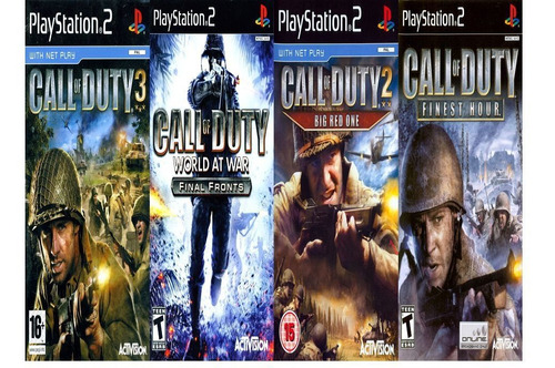 Call Of Duty Ps2 Patch Coleção 4 Dvd's Matrix Frete Fixo