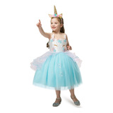 Vestido De Fiesta De Cumpleaños De Niña Unicornio