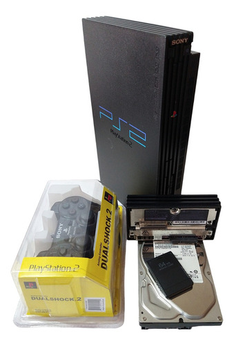 Ps2 + Dualshock + Mc [fmcb+opl] + Adaptador Sony + Hdd 2tb