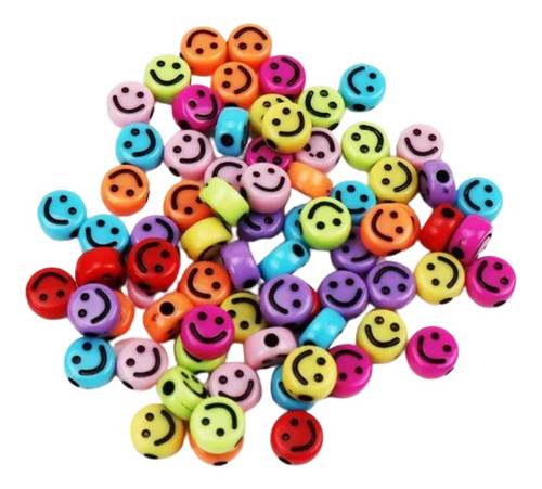 50 Caritas Smile Gdes Multicolor Pasantes Pulseras Bijou #38