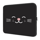 Capa Case Notebook 14  Universal Personalizado Gato Preto