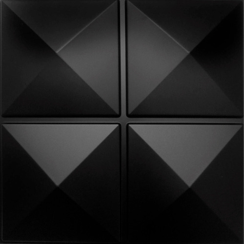 Promo!! Panel 3d Negro 50x50 Caja 12.5m2-50 Piezas