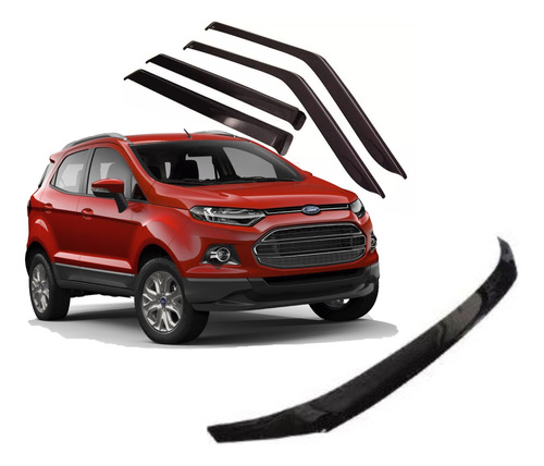 Deflector Ecosport Kinetic 2012 2017 Completo Capot Ventanilla Adhesivo Oriyinall X5