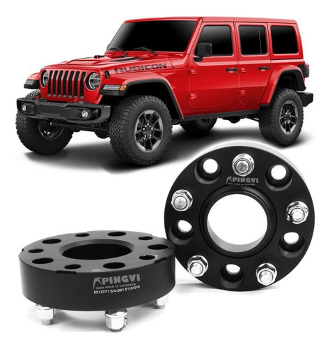 4 Espaciadores Rin Jeep Wrangler Jk 1.5 PuLG 5x5 Separadores