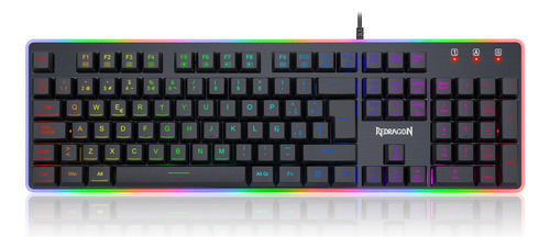 Teclado Redragon Dyaus Rgb Spanish Color Del Teclado Negro