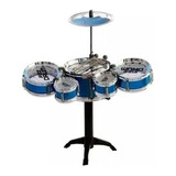 Mini Bateria Infantil Rock Star Importway Bw038az - Azul