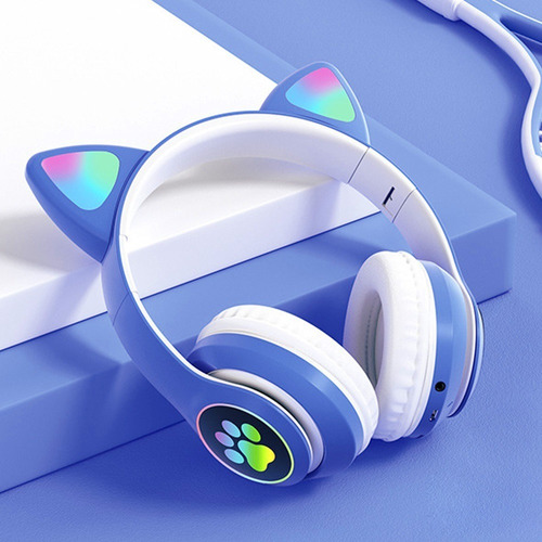 Diadema Gato Bluetooth Auriculares Colorido