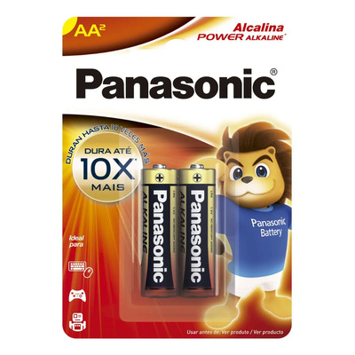 02 Pilhas Aa Alcalina Panasonic 1 Cart C\u002F 2 Unid | MercadoLivre