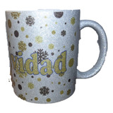 Taza Navideña Ceramica Santa Mate