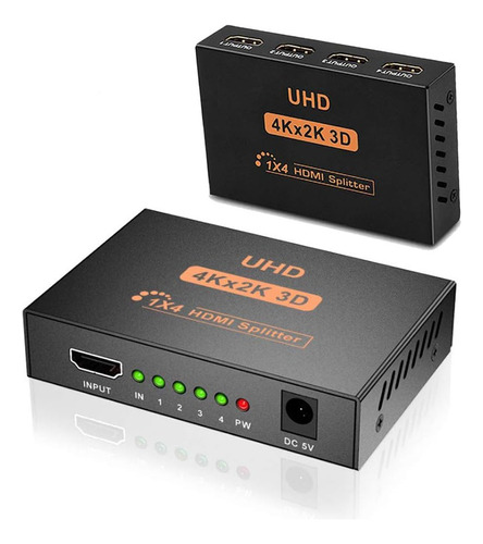 Hdmi Splitter De 1x4 Puertos Powered V1.4b Video Converter