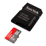 Micro Sd 16 Gb Sandisk Con Adaptador Clase 10 Ultra