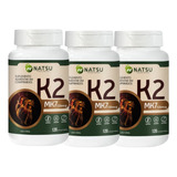 Kit 3 Vitamina K2 Mk7 Kit 120 Comprimidos Full Natural Promo