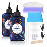 Kisrel Kit De Resina Uv Con Luz  7.05 Oz (200 G), Kit De Re