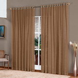 Cortina Sala Gaze De Linho 4m X 2,70m Decoração Porta Balcão Cor Terracota