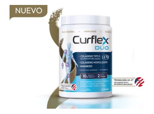 Curflex Dúo Polvo X310g Colágeno+magnesio+acidohialu+vitamd