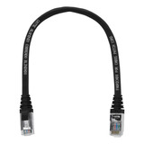 Kit Cabo Ethernet Cat5e Blindado 25 Cm Preto 20un.