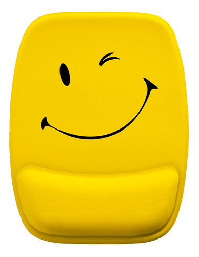 Mousepad Ergonomico Smile Fundo Amarelo Sorriso