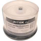 Disco Blu Ray Printeables, Inkjet Ritek Pro 50 Piezas 