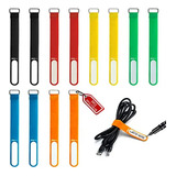 30 Bridas Para Cables Reutilizables Con Etiqueta Para Escrib