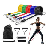 Kit Bandas Elásticas Tubulares Fitness Yoga Crossfit 11 Pz