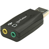 Adaptador De Audio Usb Manhattan 3-d Y 5.1 Virtual, 150859