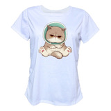 Blusa Playera Gato Kawaii Cono Enojado Camiseta Mujer Moda