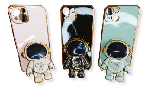 Silicon Case Astronauta Con Soporte Compatible Con iPhone 13