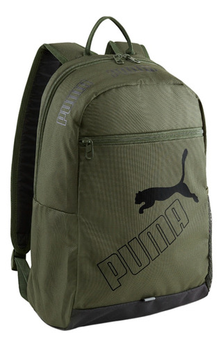 Mochila Puma Phase Backpack Ii Color Verde Diseño De La Tela Liso