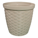 Cachepo Rattan 12x11cm 0,8l Kit Com 8