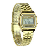 Relógio Wr Digital Aço Vintage Unisex - Dourado