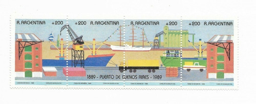 1990 Arquitectura- Puertos - Argentina (sellos) Mint