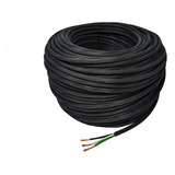 Cable Cca Uso Rudo Konect 3x12 25 Metros Color De La Cubierta Negro