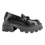 Zapato Mocasin Clasico Plataforma Mujer Dama Clasico Taco 5 