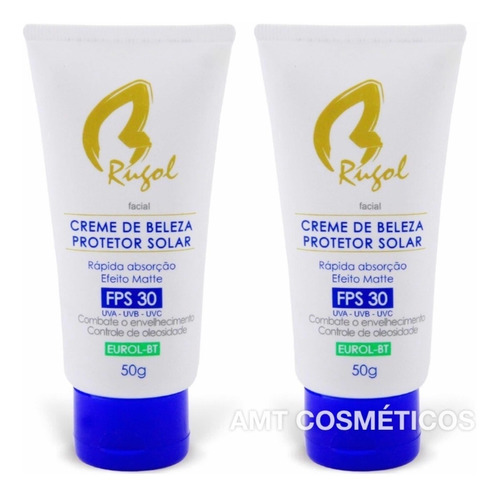 Kit 2 Rugol Creme De Beleza Com Filtro Solar Fps 30 50g