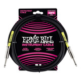 Cable De Instrumento Ernie Ball, Recto/recto, 10 Pies, Negro