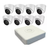 Kit Ip Full Poe Hikvision Nvr 8 Ch + 8 Domos 2mp + Disco