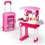 Set De Cocina Infantil Portátil Maleta Para Niña