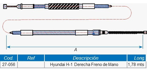 Guaya Freno De Mano Hyundai H-1 Derecha 1,78mts Foto 5