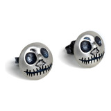 Aretes Plata Hombre Cráneo Estilo Mexicano Piercing