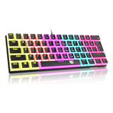 Teclado Mecanico Negro Bengoo 60% - Rainbow