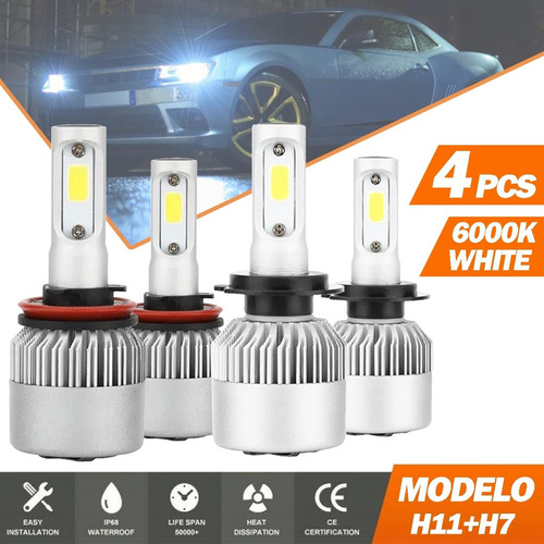 Kit De Faros Led Para Chevrolet 8000lm Para Luz Alta Y Baja