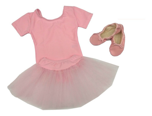 Conjunto De Danza, Malla, Tutu, Zapatillas Media Punta