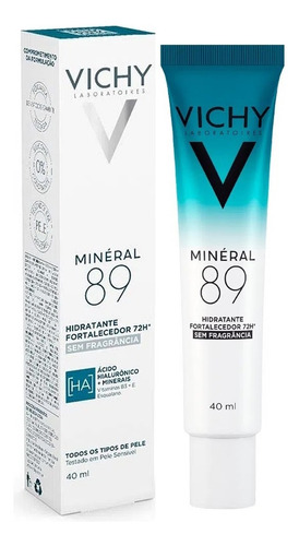 Vichy Mineral 89 Creme C/ Ácido Hialurônico E Esqualano 40ml
