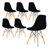 Set X 6 Sillas Comedor Tipo Eames  Minimalistas Reforzadas