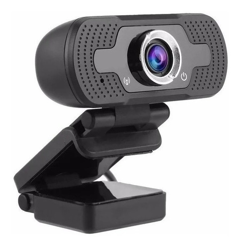 Webcam Home Ofice Microfone Teans Zoom Meet Hangouts Full Hd Cor Preto