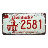 Placas Decorativa Aço Carro Metal Relevo Kentucky Vintage