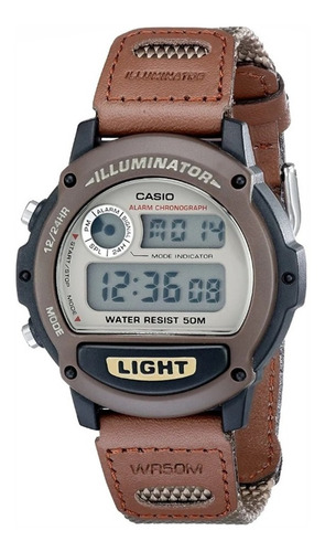 Reloj Casio Sport W89 Correa Cuero-tela Cronometro Alarma