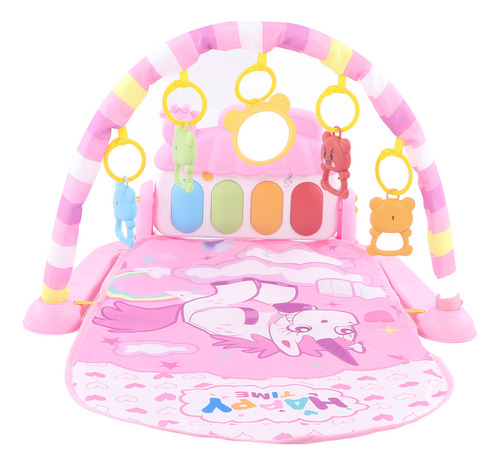 Tapete De Juego Infantil Rosa Número 12, Modelo Pink, Con Di